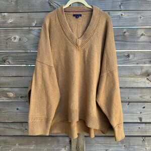 Tommy Hilfiger Oversized Cozy V Neck Thick Preppy Classic Sweater - XXL